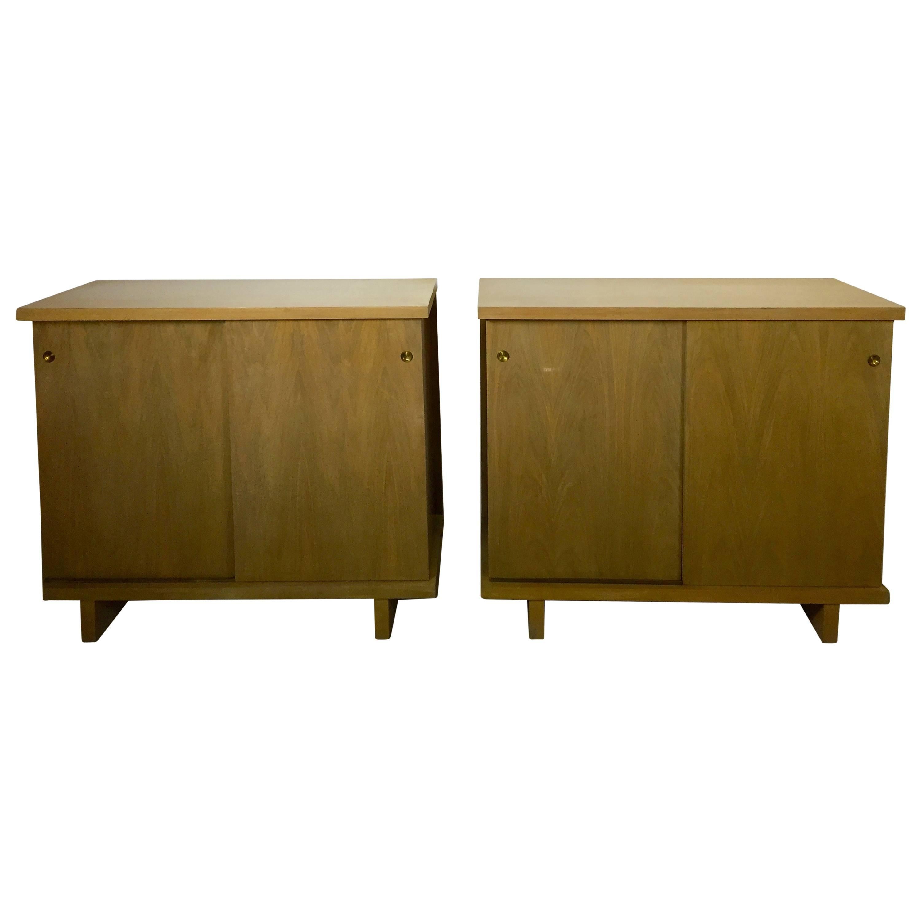 Large Pair of Matching Chests in Bleached Walnut