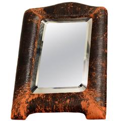 Art Deco Leather Wrapped Table Mirror 1