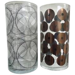 Italian Modern Glass Cylinders by Karim Rashid and Sottsass Assoc for Egizia