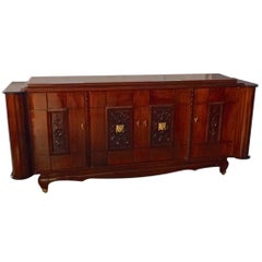 Bronze Face French Art Deco Buffet or Sideboard 