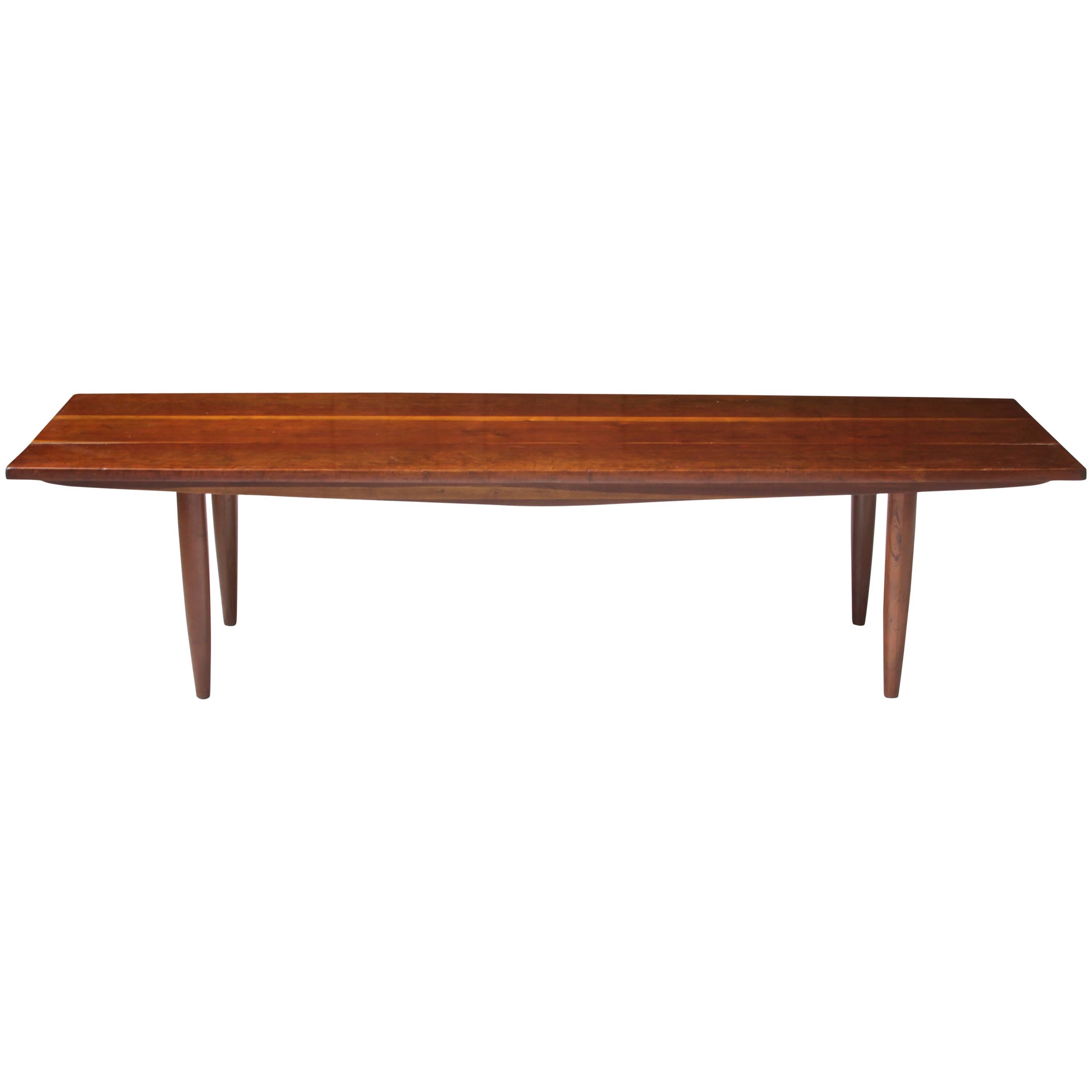 Vintage Studio Movement Coffee Table by Phillip Lloyd Powell in Cherry, 1960s For Sale
