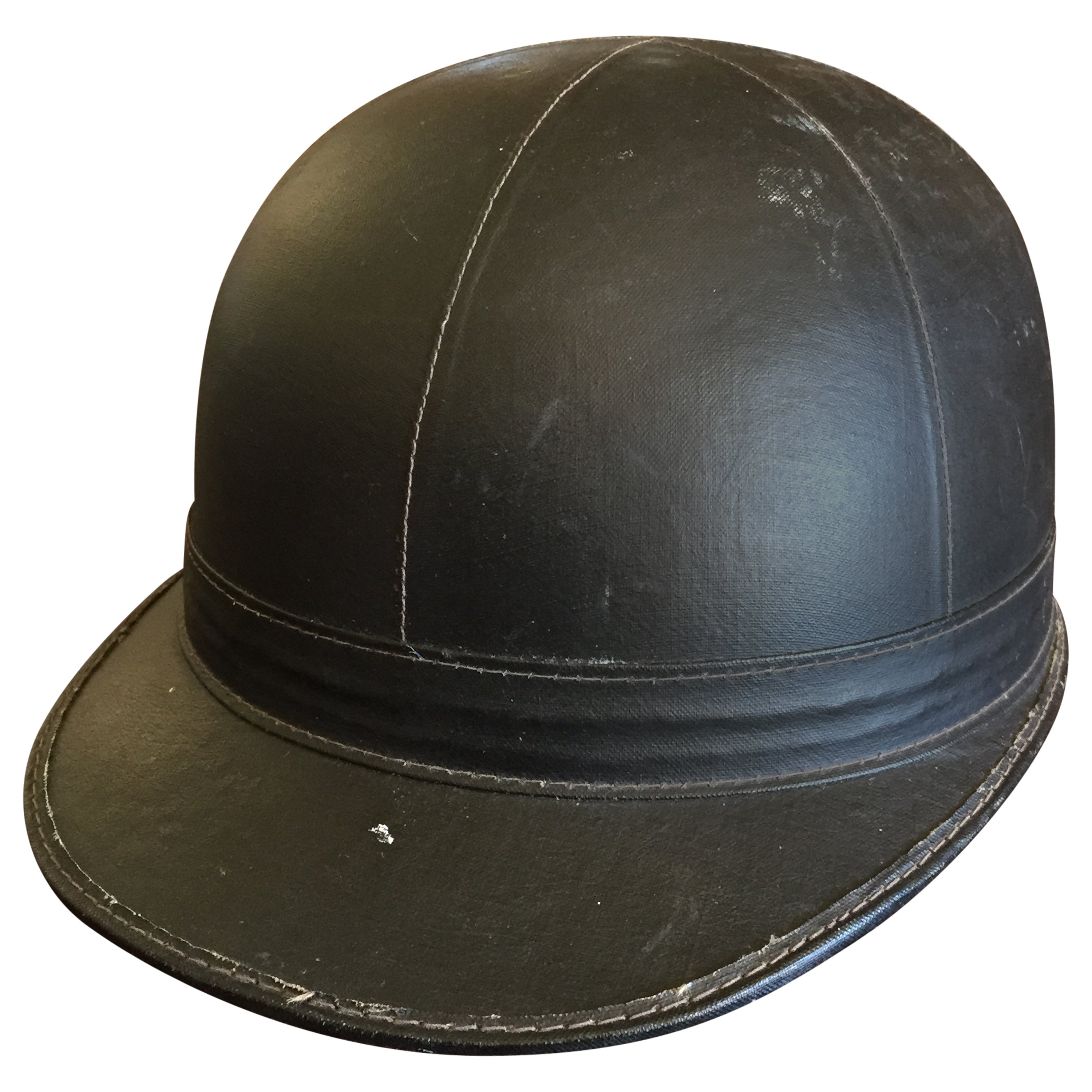 Vintage Black Bowler Riding Hat, Riding Helmet For Sale at 1stDibs