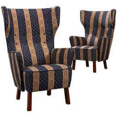 Pair of Danish 1940s Wing Chairs