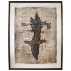 Johnny Friedlaender Mid-Century Modernist Abstract Etching