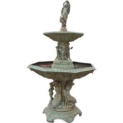 French Antique Bronze Fountain