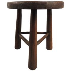 Vintage Wood Tripod Three-Legged Stool