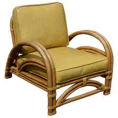 Vintage Paul Frankl Style Ritts Tropitan Rattan Lounge Chair