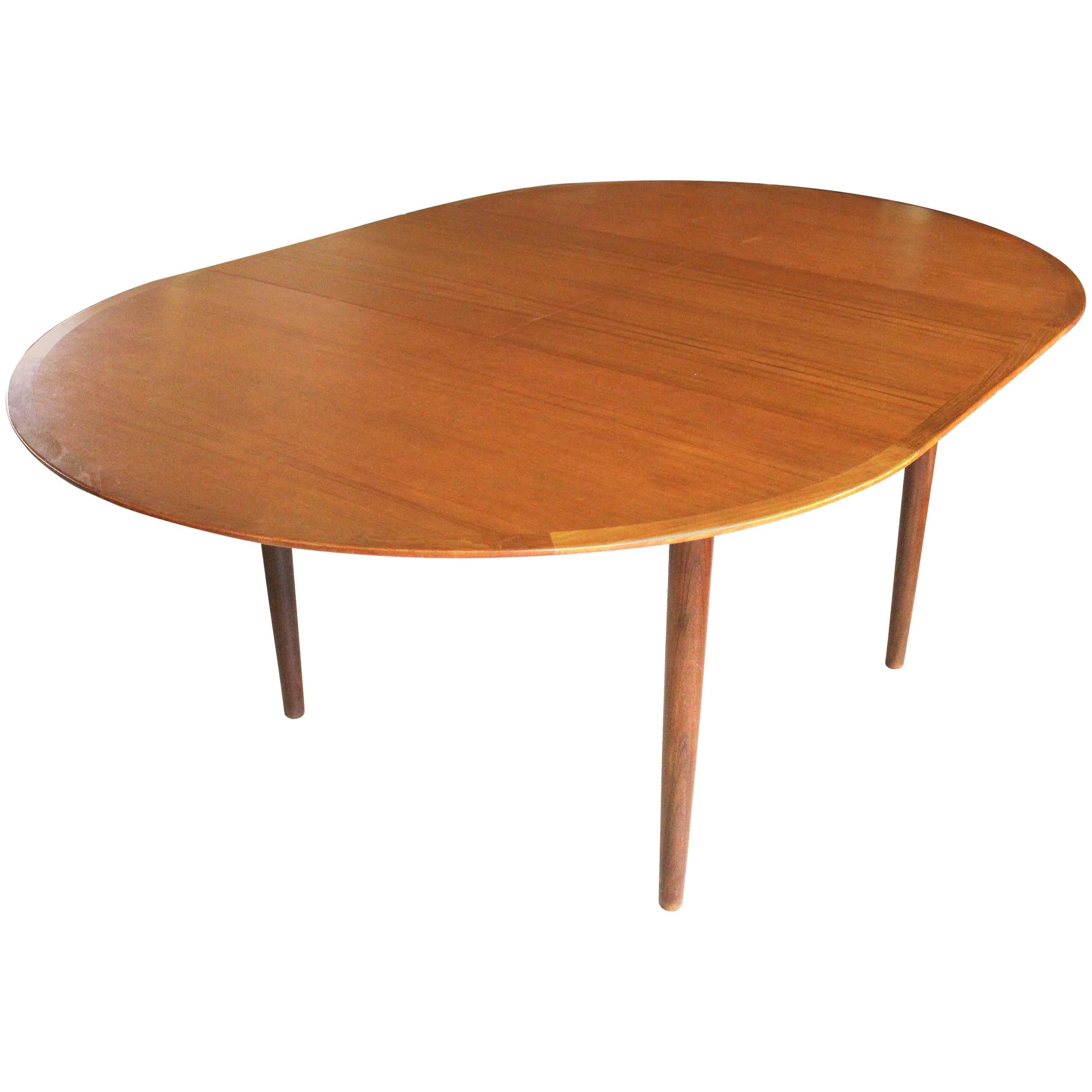 Danish Teak Dining Table by N & R Mobler