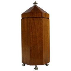 Maitland Smith Hexagonal Wood and Sterling Silver Box