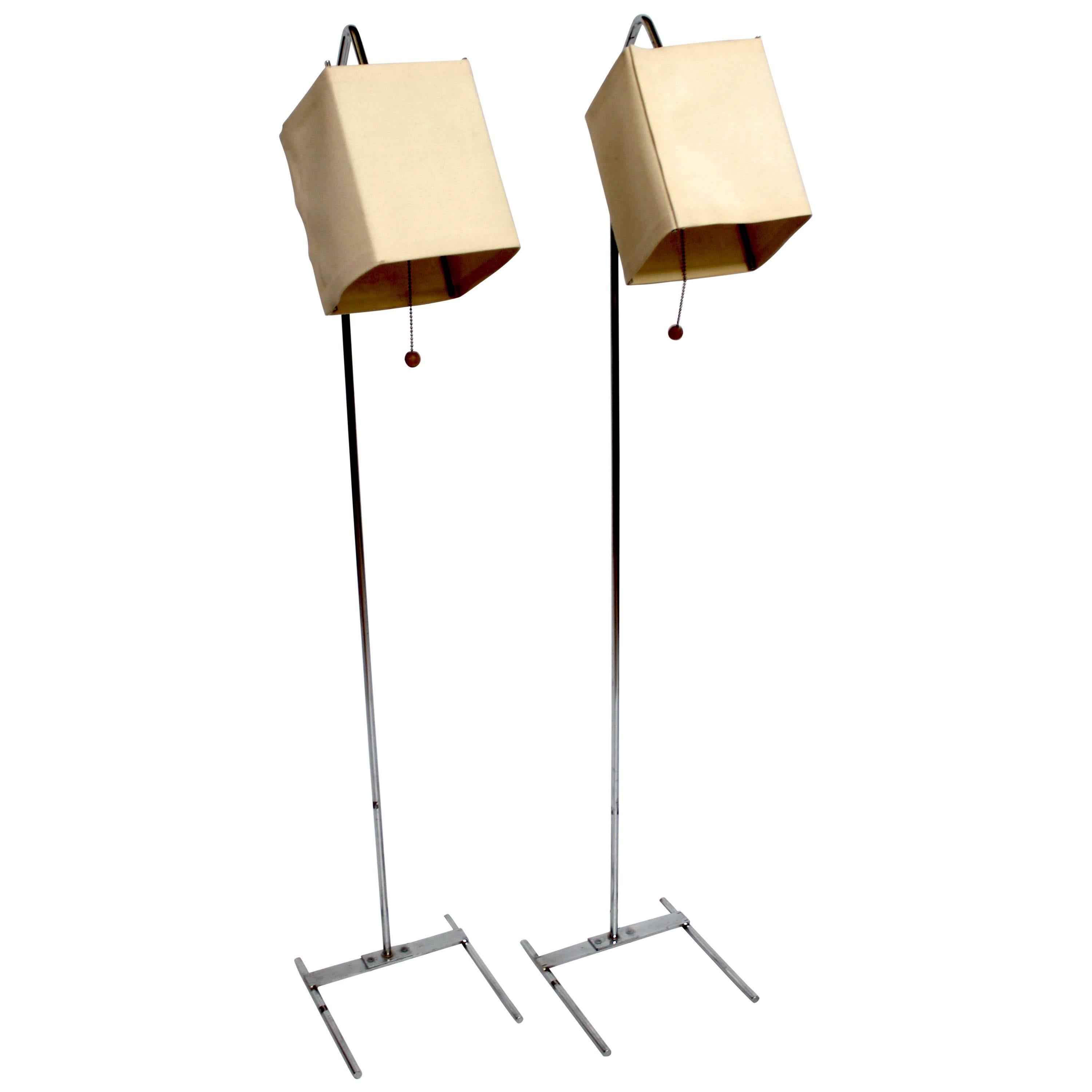 Pair of George Nelson "Kite" Floor Lamps, circa 1960 For Sale