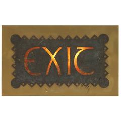 Antique American Light Up Theater Exit Sign