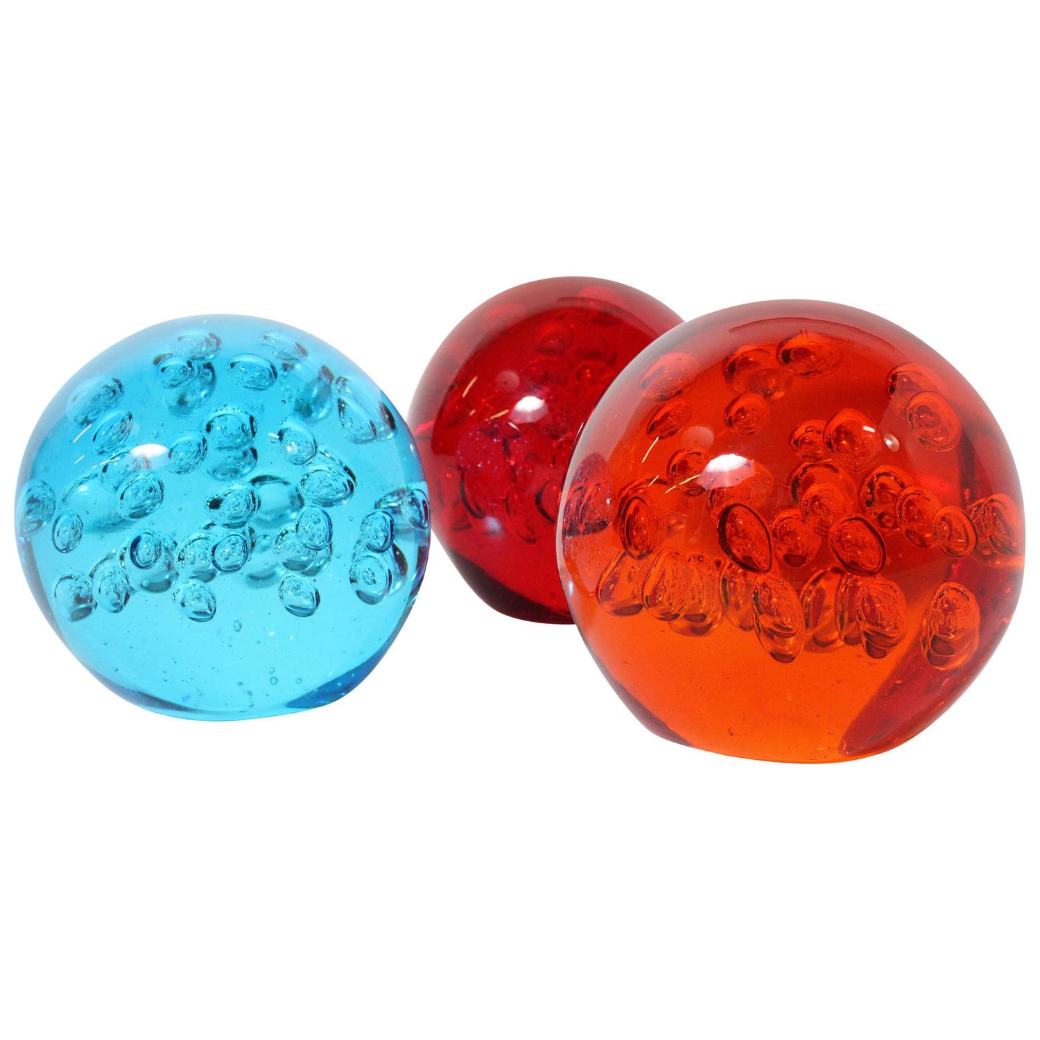 Large Handblown Bubble Glass Spheres For Sale at 1stdibs