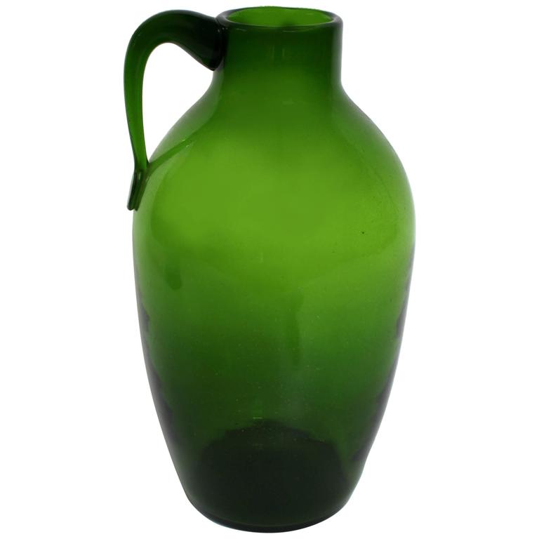 Large Blenko Blown Glass Jug at 1stdibs