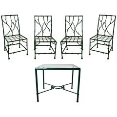 Faux Bois Outdoor Dining Set