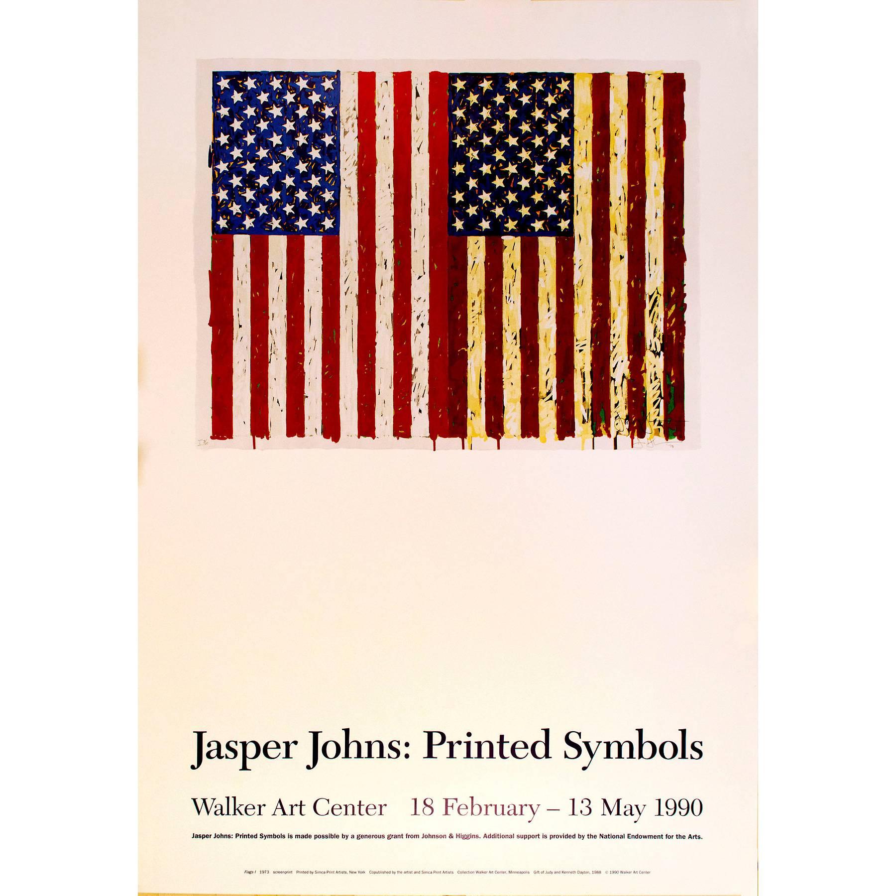 Original Jasper Johns Exhibit Poster by Jasper Johns, 1973