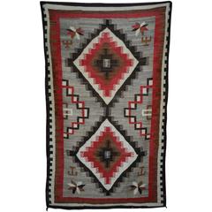Vintage Large Navajo Crystal Trading Post Rug with Vallero Stars, Nice