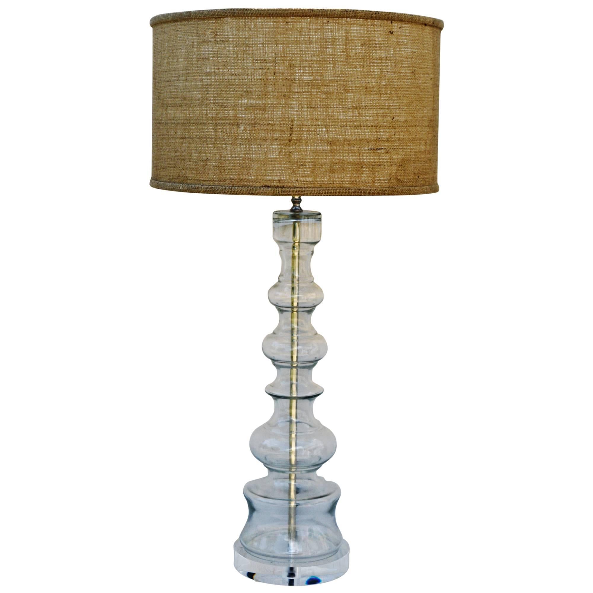 Clear Glass Lamp of Large-Scale For Sale