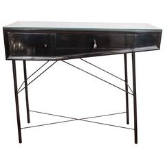 Lacquered Wood Console Table