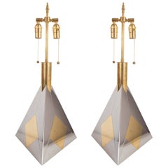 Pair of Pyramidal Table Lamps