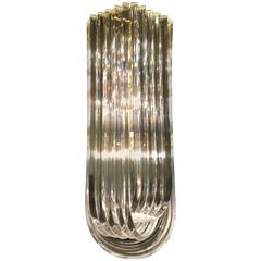 Long Lucite Ribbon Chandelier 8
