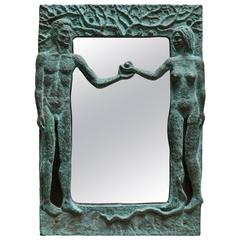 Sculptural "Adam 
Eve" Mirror by Pal Kepenyes