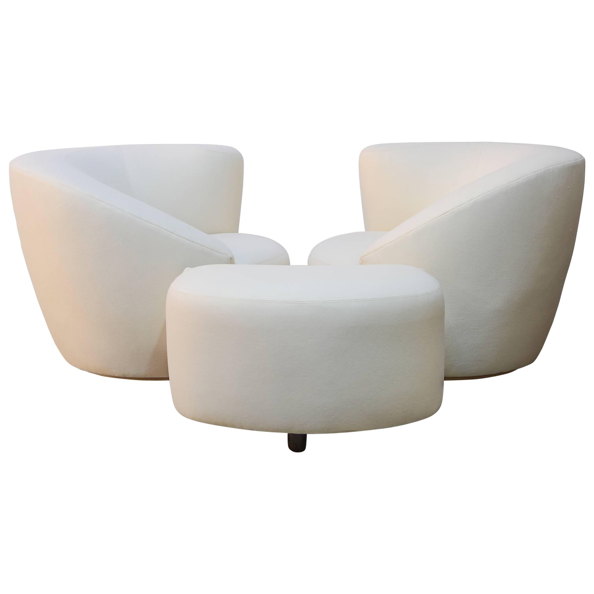 Nautilus Lounge Chairs by Vladimir Kagan