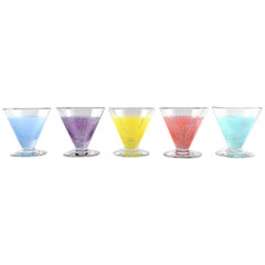 Nine Cocktail Glass "Party", Bengt Orup, Johansfors, Sweden, Designed in 1953