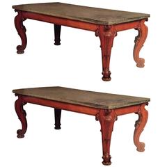Pair of Early Victorian Oak Center Tables 5