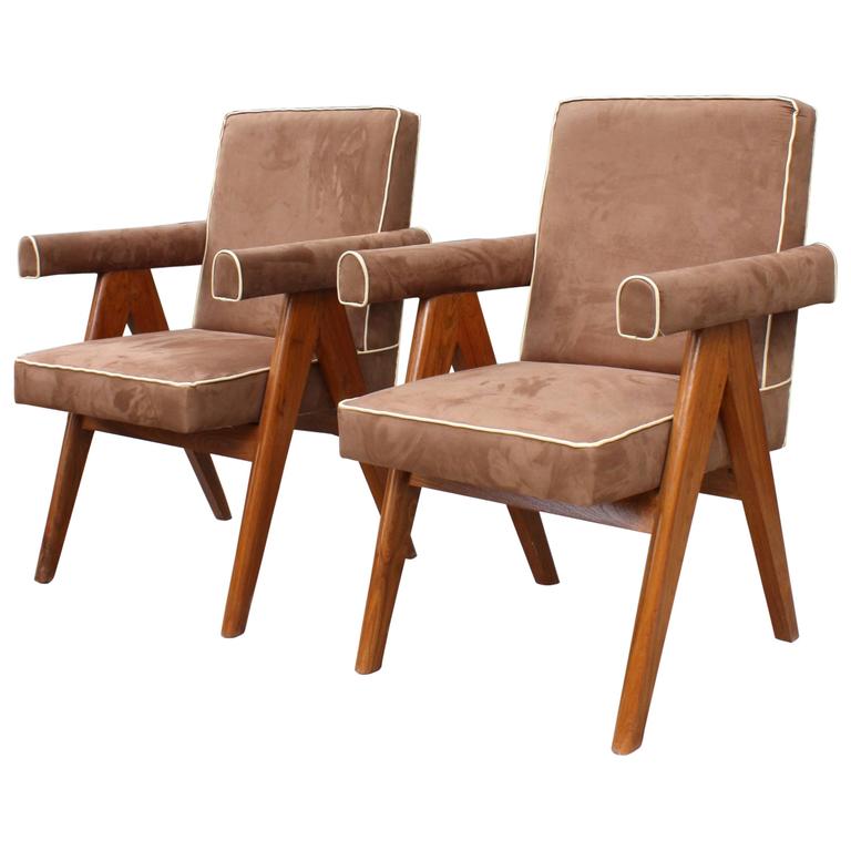 Pierre Jeanneret (18961967) Ensemble De Two Chairs