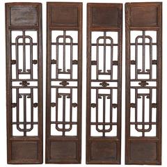 Set of Antique Chinese Window Screens 11