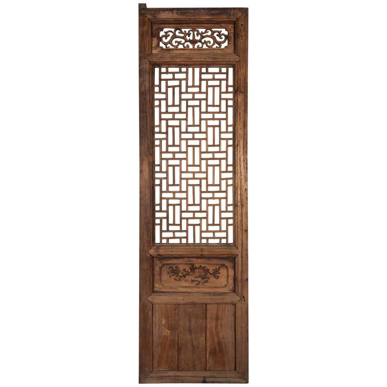 Tall Antique Chinese Window Screen For Sale at 1stdibs