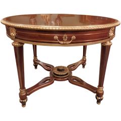 19th Century Fine Signed G. Durand French Louis XVI Center Table