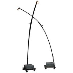 Pair of Typical 1980s Industrial Metal Floor Lamps, Germany 12