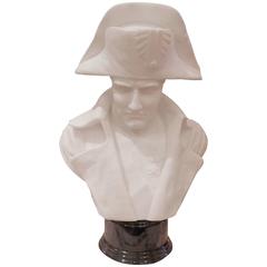 19th Century French Carrara Marble Signed Napoleon Bust