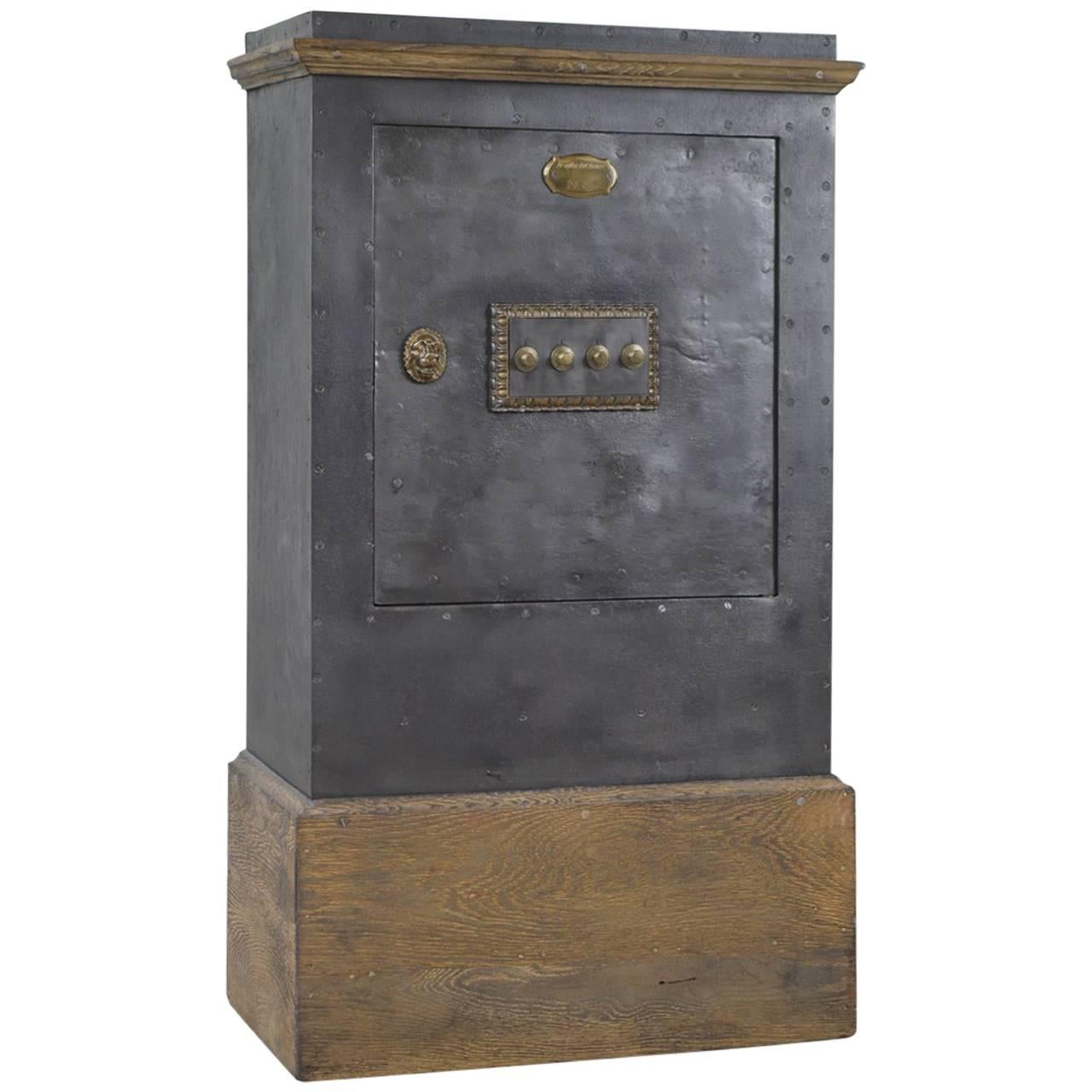 French Antique Cast Iron Safe, circa 1900