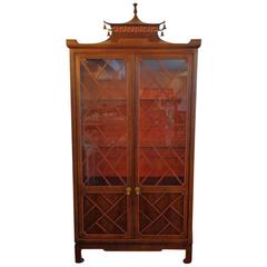 Vintage Pagoda Chippendale Cabinet by Tomlinson