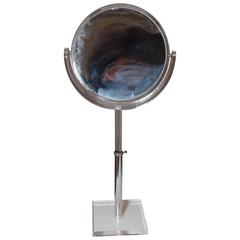 Vintage Mid-Century Lucite and Chrome Adjustable Table Mirror