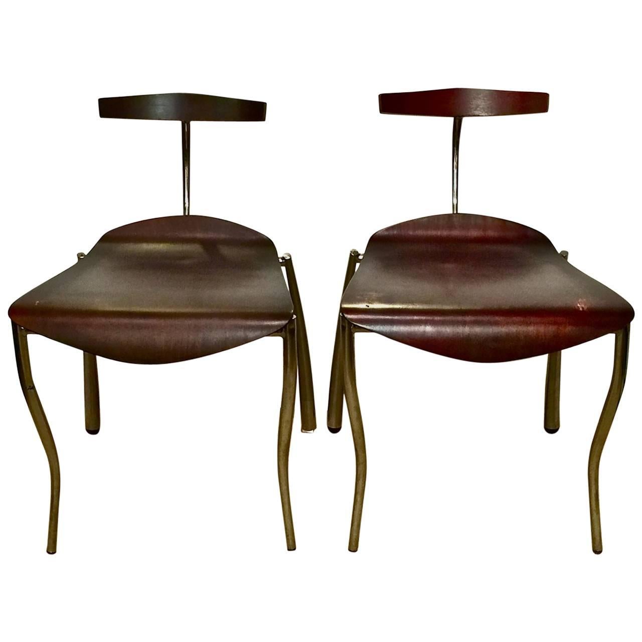 Pair of Memphis Attributed to Prototype Chairs