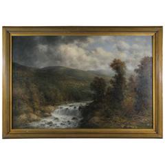Large Hudson Valley Landscape Painting by Thomas Griffin, circa 1913
