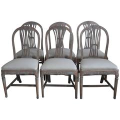 Set of Six 18th Century Swedish Dining Chairs