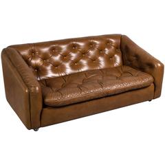 Rare Artifort Two-Seat in Leather by G. Harcourt