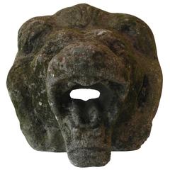 Early 20th Century stone Lion's Head