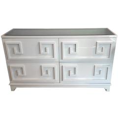 Glamorous Light Grey Laquered Chest of Drawers 