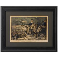 Antique Washington Crossing the Delaware by Nathaniel Currier, circa 1876