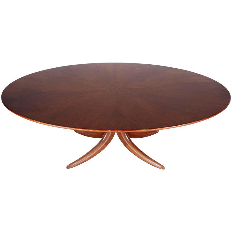 Postmodern Oval Mahogany Coffee Table Postmodern Oval Mahogany Coffee Table