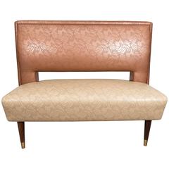 Brody Seating Co. Vinyl Settee on Tapered Legs 11