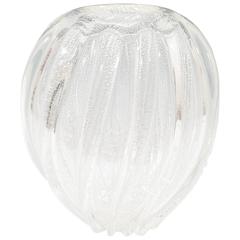Seguso 'Pillow' Vase with Silver Leaf for Venini 8