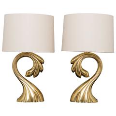 Mid-Century Pierre Cardin Signature Brass Table Lamps 6