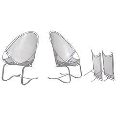 Pair of High Back for John Salterini Patio Chaise Longues 4
