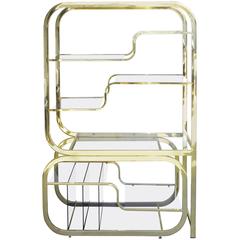 Brass Milo Baughman Expandable Etagere for Design Institute of America